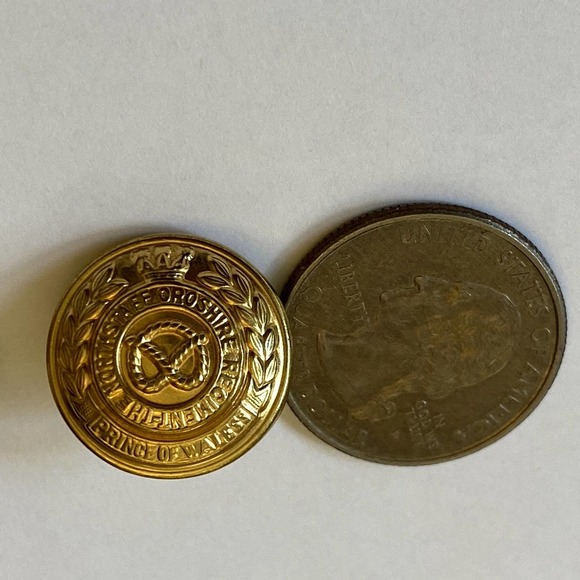 British Military Officers Buttons N, Staffordshire Regiment Prince of Wales (3) - Picture 6 of 7